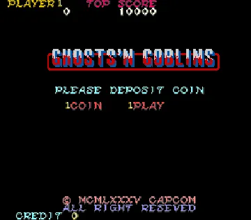 Ghosts'n Goblins (US) screen shot title